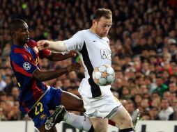 El jugador de Barcelona, Eric Abidal, durante un partido ante Manchester durante la Champions League. MEXSPORT  /