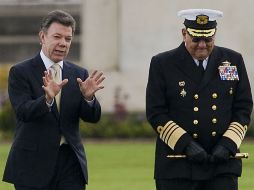 Santos advirtió que su gobierno seguirá combatiendo las FARC con firmeza hasta diezmarlas. AFP  /