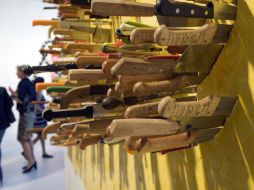 Aspecto de Tengo un sol brillante, del iraní Farhad Moshiri. EFE  /