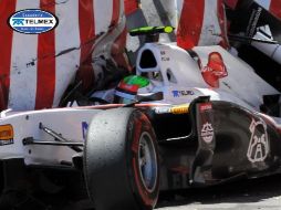 El impacto en el circuito de Montecarlo le impidio correr en Canadá. AP  /