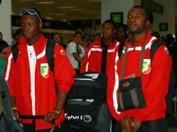 Selección de Congo Sub-17 luego de su llegada a la Ciudad de México. MEXSPORT  /