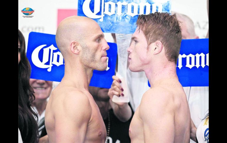 Rhodes y ''Canelo'' Álvarez, frente a frente. E. PACHECO  /