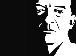 Al literato no le gusta que le tomen fotos, así que Lorena Howard lo representó en esta ilustración. CORTESÍA LORENA HOWARD  /