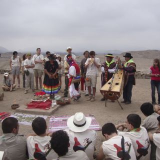 Expedicionarios de la Ruta Quetzal festejaron el  'pago u ofrenda a la tierra'
