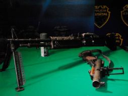 Entre las armas de fuego aseguradas a Los Zetas, había una subametralladora tipo M60, can capacidad para derribar aviones. O. RUVALCABA  /