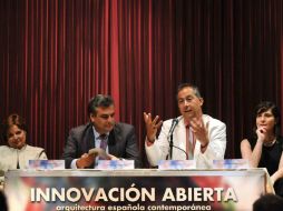 Rueda de prensa en Ciudad de Panamá, sobre la exposición arquitectónica Innovación Abierta. Arquitectura Española Contemporánea. EFE  /