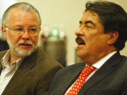 El diputado priista, Trinidad Padilla López (izquierda) con el senador Ramiro Hernández. A. HINOJOSA  /