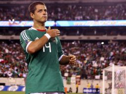 'Chicharito' será inmortalizado junto con otras grandes figuras del futbol. MEXSPORT  /