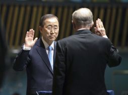 La Asamblea General de Naciones Unidas aprobó que el surcoreano Ban Ki-moon siga al frente de la organización un mandato más. EFE  /