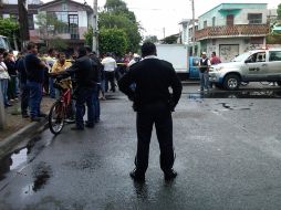 El área del incidente fue acordonada por policías. O. RUVALCABA  /