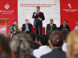 Aristóteles Sandoval en su Gira de Socialización Guadalajara 2011 de los XVI Juegos Panamericanos. E. PACHECO  /