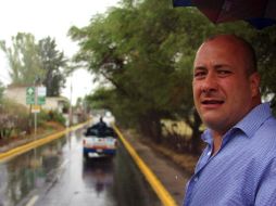 La lluvia intermitente de ayer impidió que el alcalde Enrique Alfaro realizara un primer recorrido oficial por la vía. ESPECIAL  /