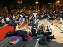 Las protestas en España cada día crecen más. EFE  /