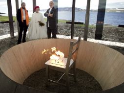 La inauguración del monumento tuvo lugar en la víspera del día de San Juan. AFP  /