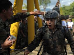 Un segundo grupo de soldados salvadoreños será entrenado en España antes de partir a Líbano. AFP  /