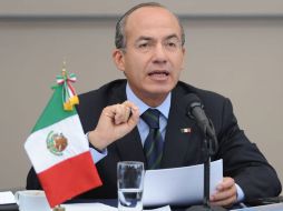 El Presidente Felipe Calderón planea reducir la inflación. EFE  /