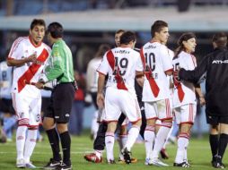 Jugadores del Club River Plate, en riesgo de descender de la Primera División. MEXSPORT  /