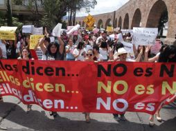 Mujeres exigen el fin de la violencia de género en las calles de Cuernavaca. EL UNIVERSAL  /