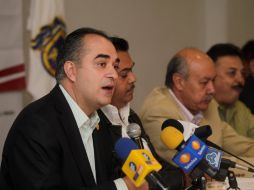 Salvador Caro Cabrera, en rueda de prensa, mencionó que las autoridades estatales y municipales han sido rebasadas. S. NÚÑEZ  /