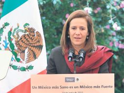 Margarita Zavala, presidenta del Sistema Nacional del DIF, dice que las adicciones debilitan a la sociedad. EL UNIVERSAL  /