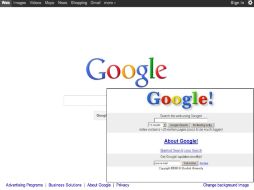 En la imagen grande una vista de la nueva pantalla de Google; en el recuadro el diseño de 1997. ESPECIAL  /