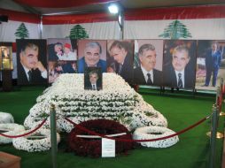 En la imagen, un altar en memoria del ex primer ministro, en la ciudad de Beirut. ESPECIAL  /