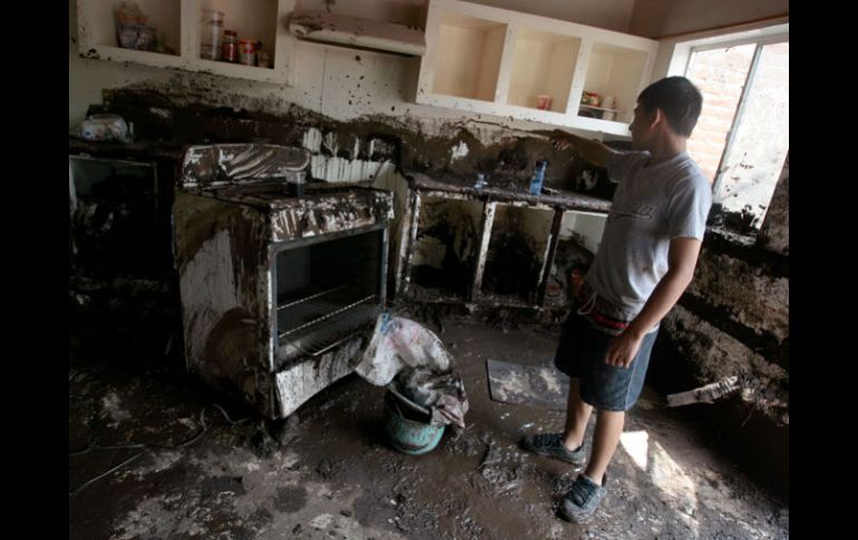 Imágen de una de las casas afectadas tras el deslave en Tlajomulco. A. HINOJOSA  /