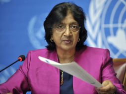 La sudafricana Navanethem Pillay, Alta Comisionada de los Derechos Humanos de la ONU. EFE  /