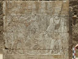 El dibujo data de la Dinastía Cero (3.200 a.C) y representa a un rey con la corona del Alto Egipto. EFE  /