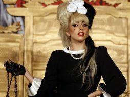 Lady Gaga llegó el viernes en su avión privado. AP  /