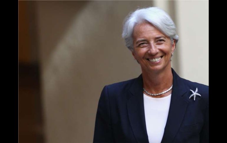 Imagen del momento en que Christine Lagarde arriba a las instalaciones del FMI para asumir su cargo. AFP  /