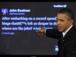 Barack Obama tuvo su primera tertulia en Twitter. EFE  /