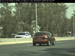 El vehículo con más infracciones por exceso de velocidad es un Mazda CX7, con placas JGM6334, que acumuló 18 fotoinfracciones.ESPECIAL  /