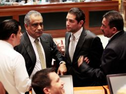 Los diputados José María Martínez, Raúl vargas, Enrique Aubry Palomino y Roberto Marrufo Torres. A. GARCÍA  /