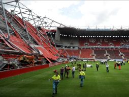 Al momento del desplome no había actividad deportiva en el recinto. REUTERS  /