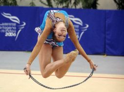 La gimnasta tapatía en acción durante los XX Juegos Centroamericanos y del Caribe. MEXSPORT  /