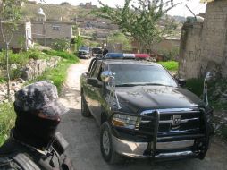 En la zona se registró un amplio operativo por elementos de la Secretaría de seguridad Pública del Estado. M. PATIÑO  /