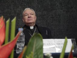 El arzobispo de Guadalajara, Juan Sandoval, participó en el foro. A. HINOJOSA  /