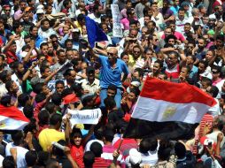 Los manifestantes egipcios piden justicia de las víctimas del es mandatario Hosni Mubarak. AFP  /