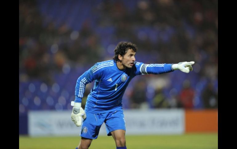 El arquero mexicano, Luis Michel, durante partido de la Copa América en Argentina. AFP  /