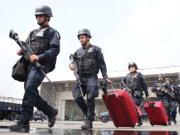 Se busca que cada vez más policías potosinos sepan utilizar un arma como instrumento de trabajo. NTX  /