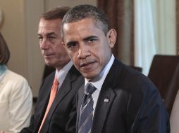 Barack Obama se reúne con líderes del Congreso en la Sala de Gabinete de la Casa Blanca. AP  /