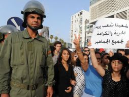 La nueva constitución sólo responde a los intereses de la monarquía, dicen manifestantes. AFP  /