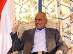 Alí Abdulá Saleh, durante la reunión con John Brennan, enviado de la Casa Blanca, en Arabia Saudí. EFE  /
