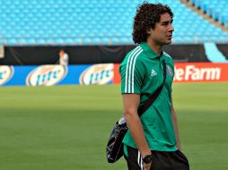 El ex arquero de las Aguilas del América, Guillermo Ochoa, semostró satisfecho de pertenecer al Club Ajaccio. MEXSPORT  /