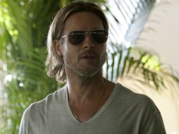 Pitt se mostró sonriente durante su estancia en Cancún. REUTERS  /