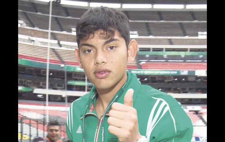 El jugador de los Tigres, Jorge Espericueta, ganó el Balón de Plata en el Mundial Sub-17. MEXSPORT  /