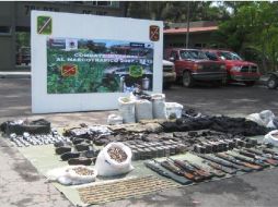 El aseguramiento en ambos municipios es de aproximadamente 13 armas largas. ESPECIAL  /