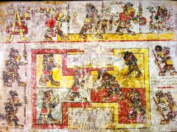 Una de las piezas de códices que por primera vez se agrupan en una edición facsimilar del Códice Colombino. EFE  /