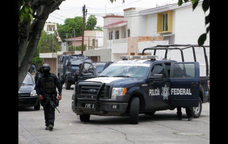 Uno de los operativos de la Policía Federal, que arrojó la detención de Martín Arzola Ortega, “El 53”. ESPECIAL  /